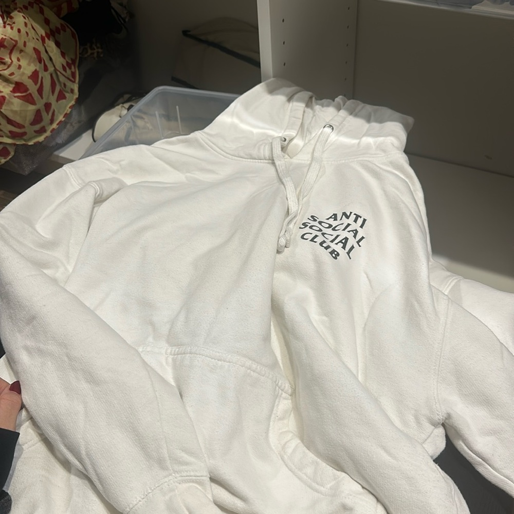 Anti social social club white hoodie